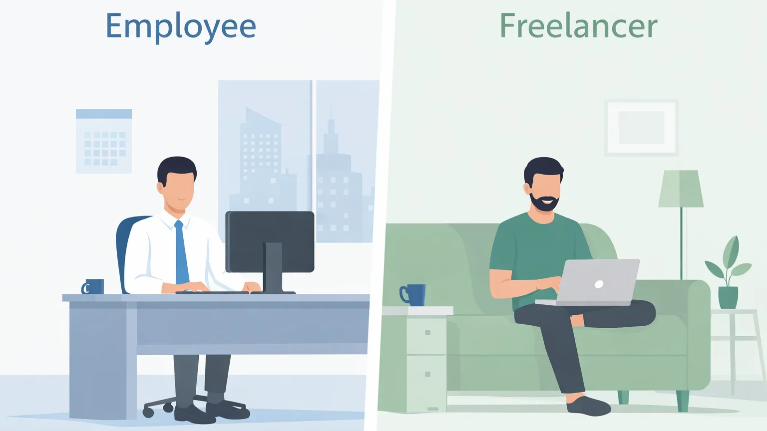 freelancer vs employee financial comparison 2026
